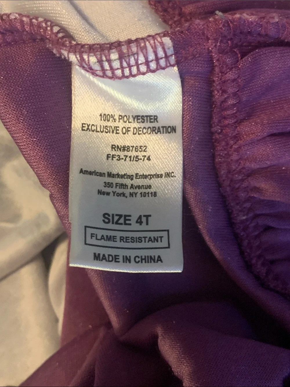 Disney Purple Velvet Anna Nightgown